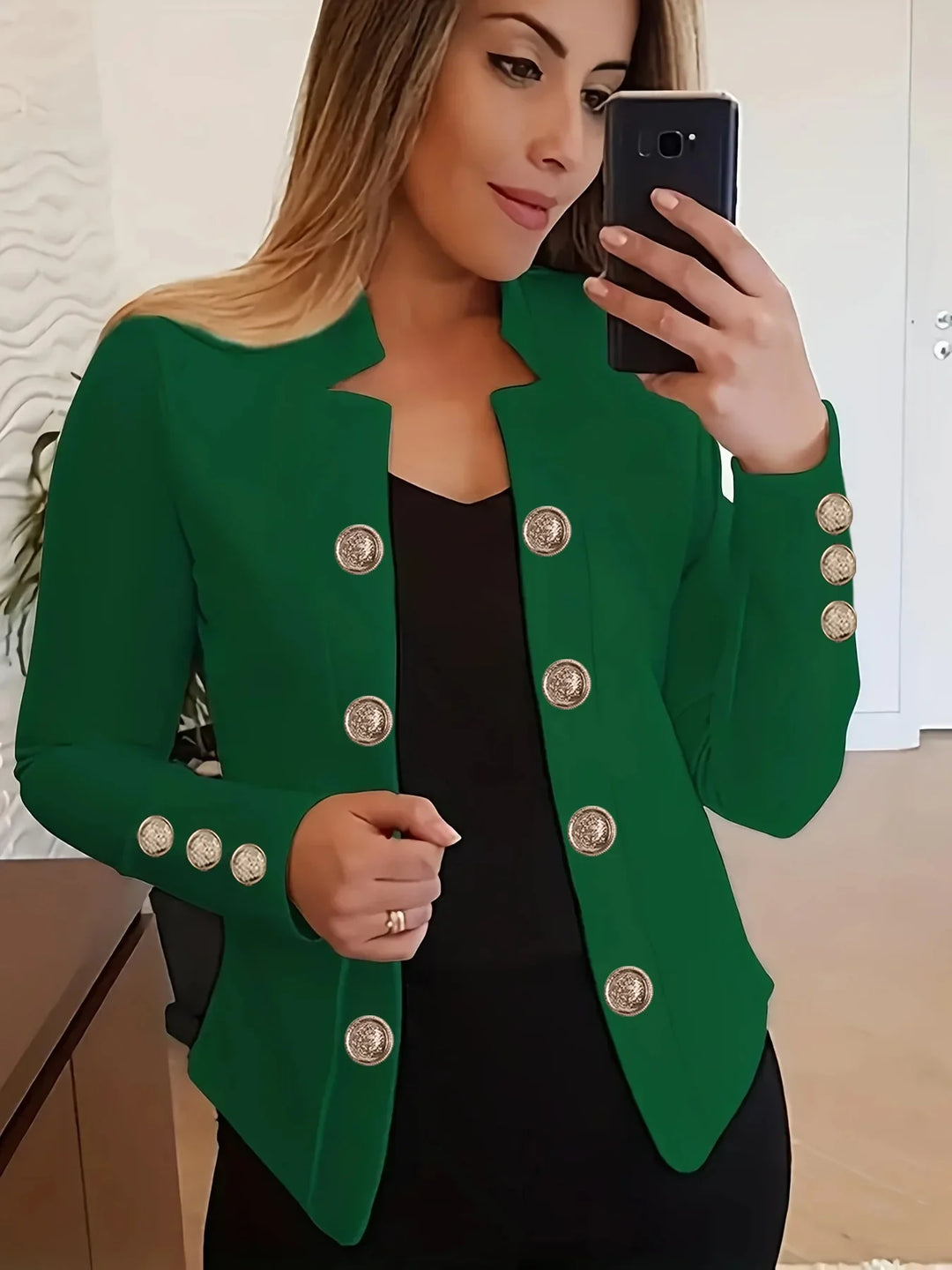 Übergangsjacke Damen | Blazer Damen | Elegante Knöpfe & Figurbetonter Look