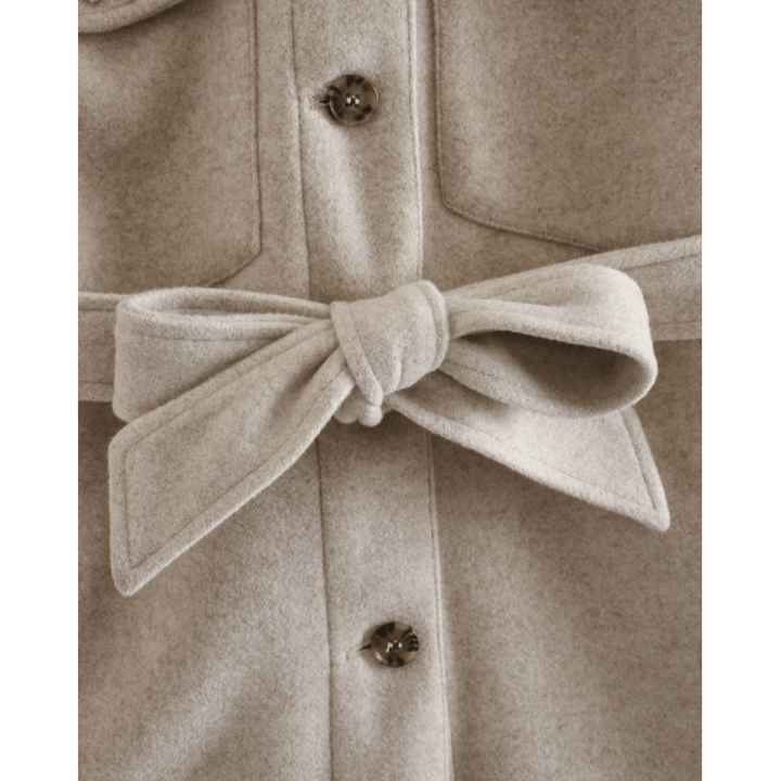 Übergangsjacke Damen | Kurzmantel Damen | Bindegürtel für stilvolle Wärme