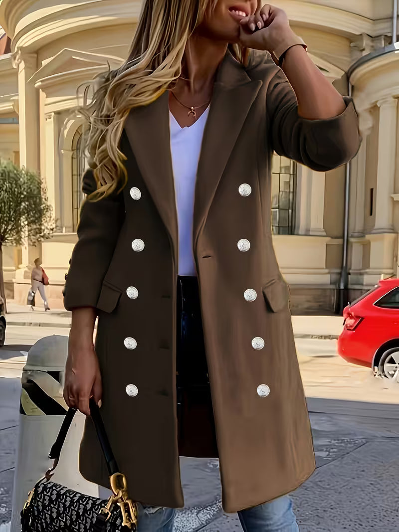 Übergangsjacke Damen | Mantel Damen | Doppelreiher für gepflegten Look & Wohlfühlkomfort