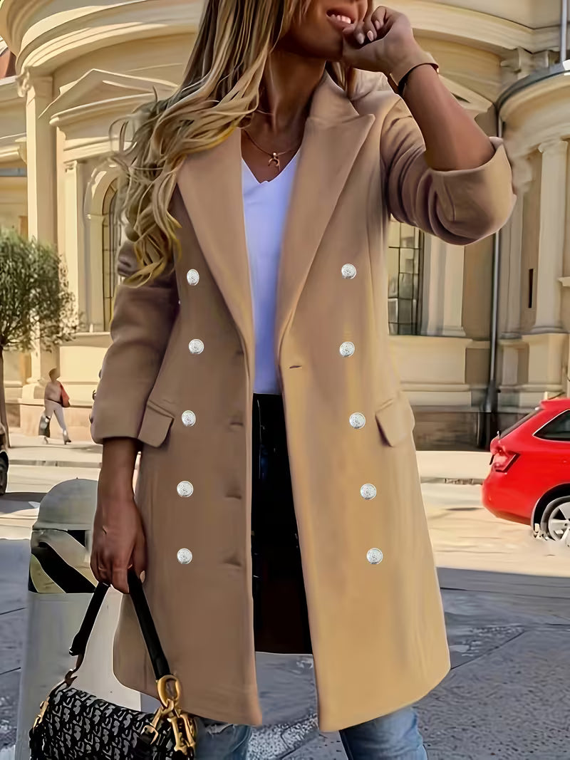 Übergangsjacke Damen | Mantel Damen | Doppelreiher für gepflegten Look & Wohlfühlkomfort