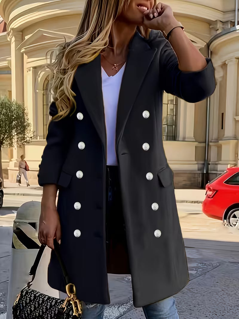 Übergangsjacke Damen | Mantel Damen | Doppelreiher für gepflegten Look & Wohlfühlkomfort