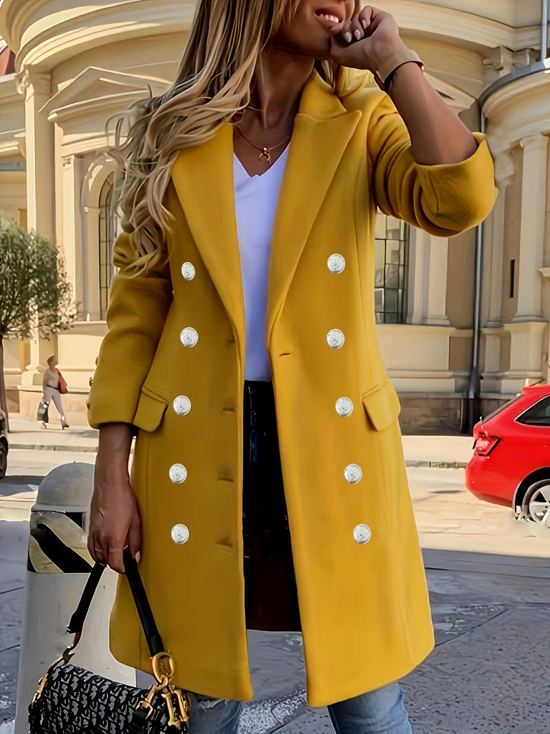 Übergangsjacke Damen | Mantel Damen | Doppelreiher für gepflegten Look & Wohlfühlkomfort