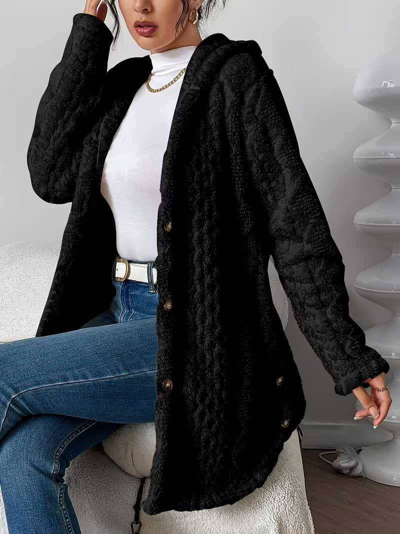 Übergangsjacke Damen | Mantel Damen | Knopfleiste & Wärmender Tragekomfort
