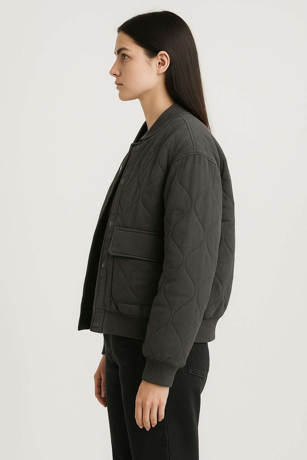 Übergangsjacke Damen | Steppjacke Damen | Druckknöpfe & sichere Pattentaschen