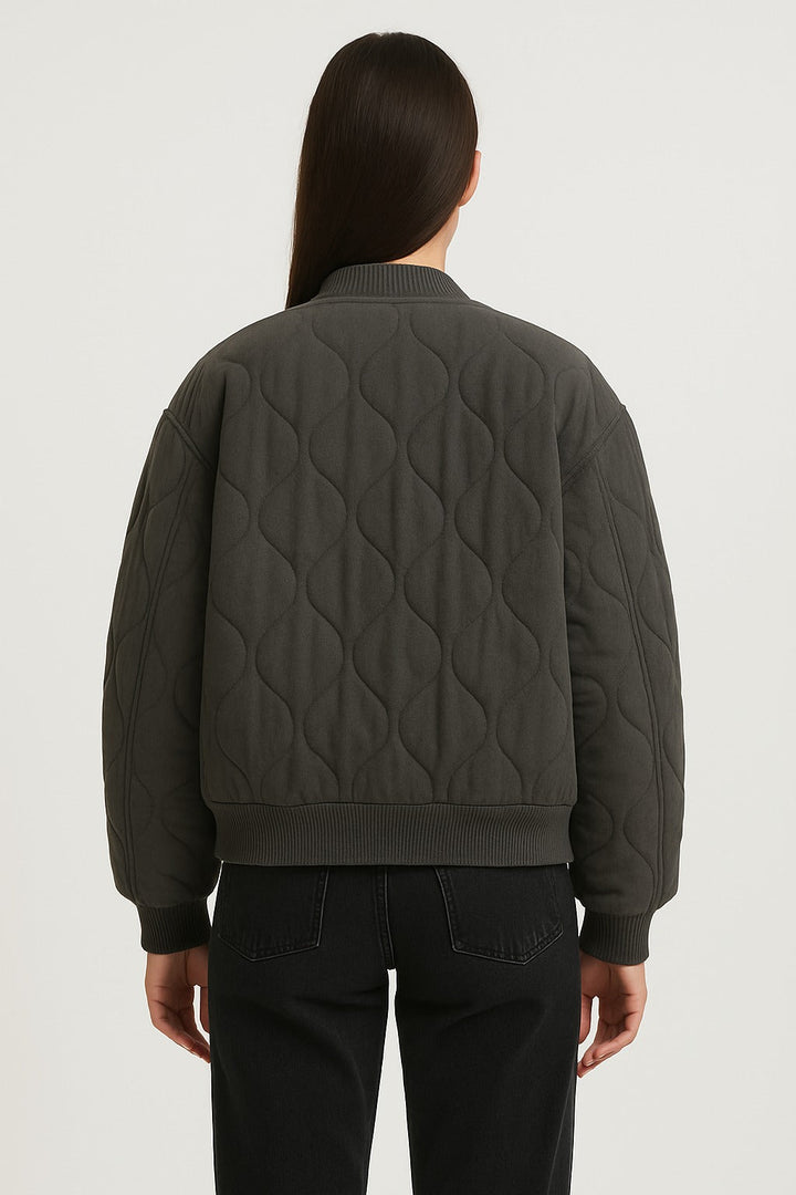 Übergangsjacke Damen | Steppjacke Damen | Druckknöpfe & sichere Pattentaschen