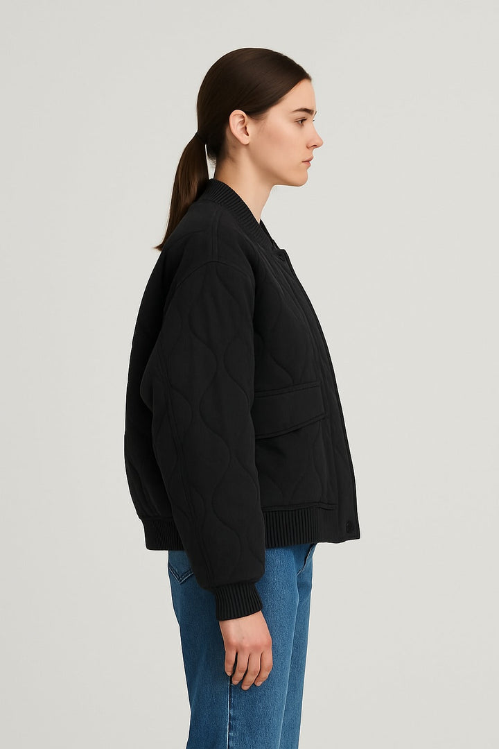 Übergangsjacke Damen | Steppjacke Damen | Druckknöpfe & sichere Pattentaschen