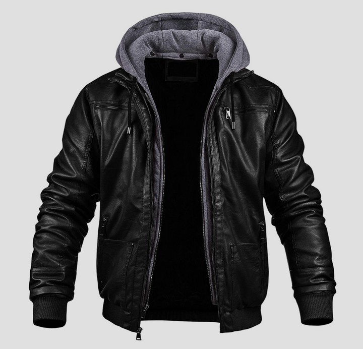 Übergangsjacke Herren | Bomberjacke Herren | Kapuzeneinsatz & sichere Reißverschlusstaschen