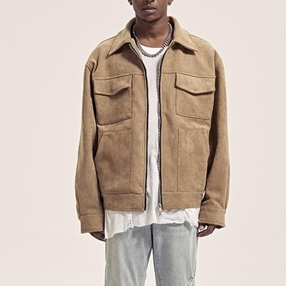 Übergangsjacke Herren | Reißverschluss & Cargo-Taschen