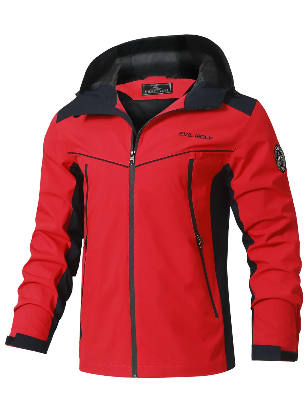 Übergangsjacke Herren | Softshelljacke mit Kapuze | Reißverschluss-Front & sichere Taschen