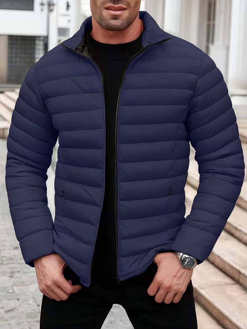 Übergangsjacke Herren | Steppjacke | Winddicht & wärmend mit Reißverschlusstaschen