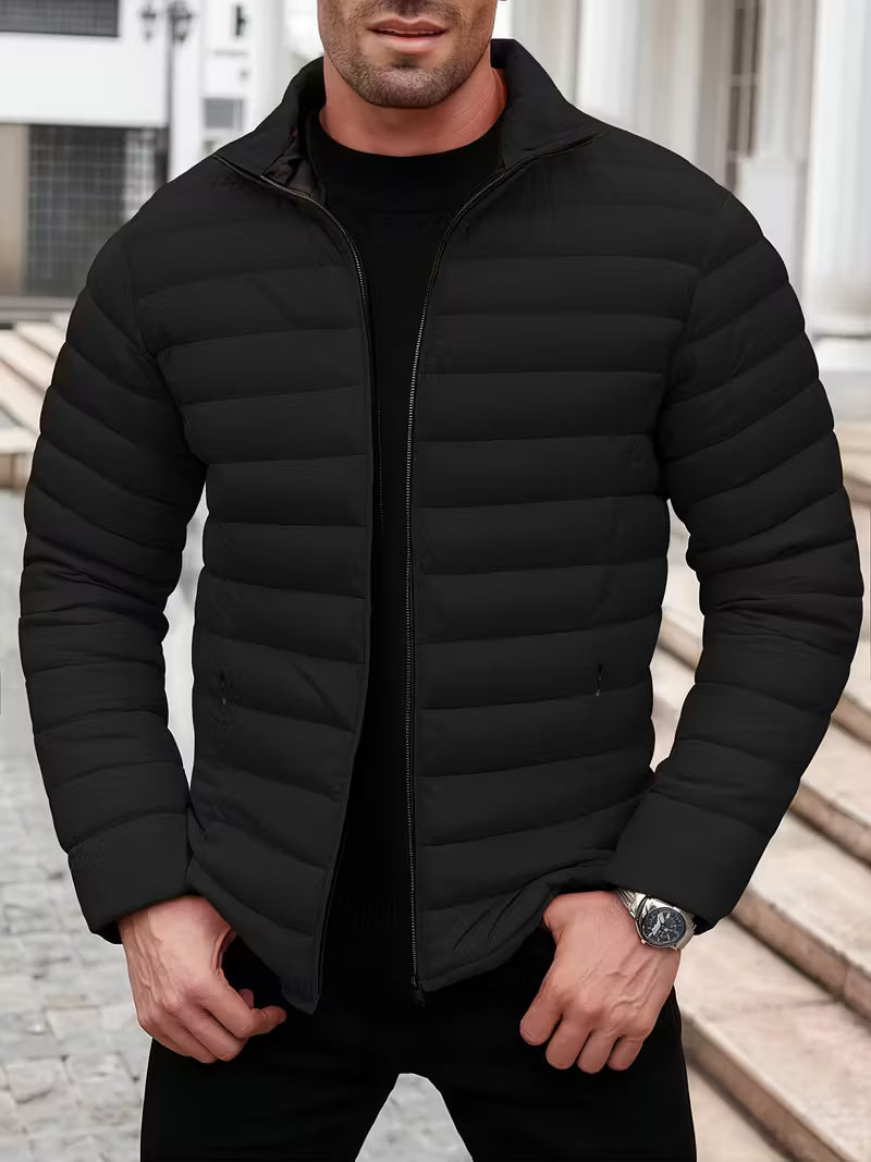 Übergangsjacke Herren | Steppjacke | Winddicht & wärmend mit Reißverschlusstaschen