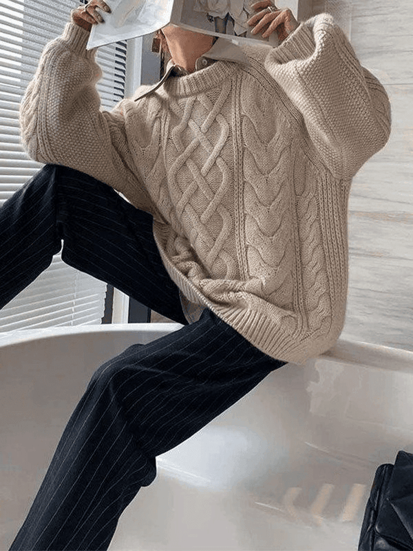 Übergroßer Pullover mit ausdrucksstarkem Druck