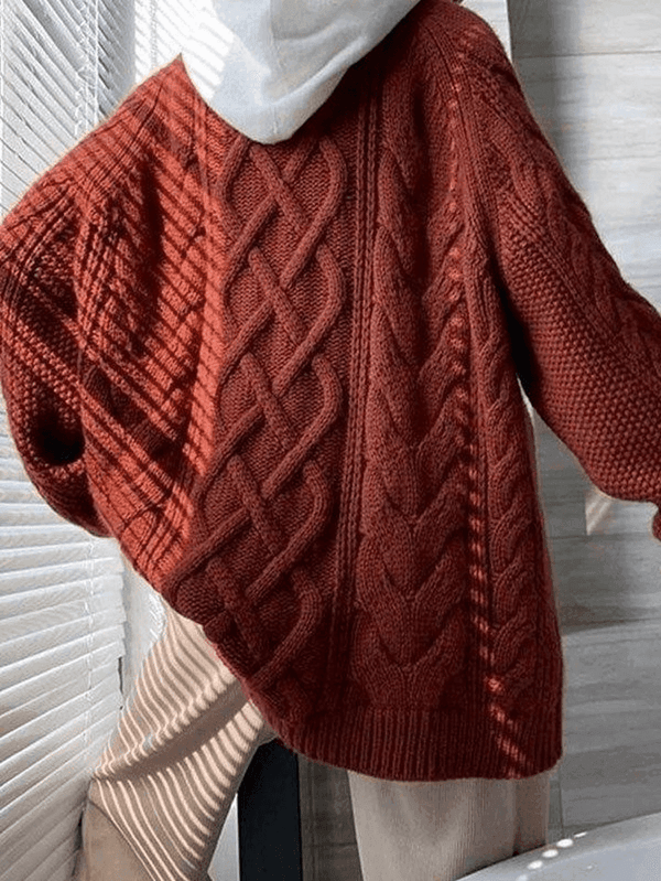 Übergroßer Pullover mit ausdrucksstarkem Druck