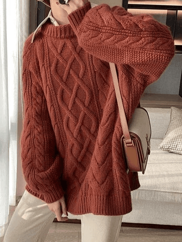 Übergroßer Pullover mit ausdrucksstarkem Druck