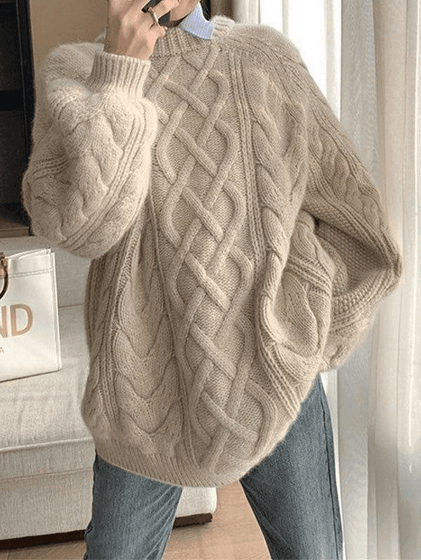 Übergroßer Pullover mit ausdrucksstarkem Druck