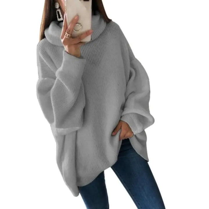 Übergroßer Strickpulli mit langen Ärmeln