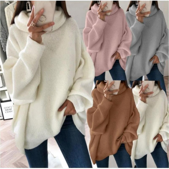Übergroßer Strickpulli mit langen Ärmeln