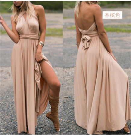 Hochzeitsgäste Kleid Damen ärmellos V-Ausschnitt