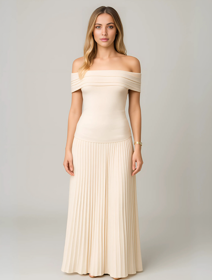 Jana | Damen Falten Maxi Kleid für Hochzeitsgäste