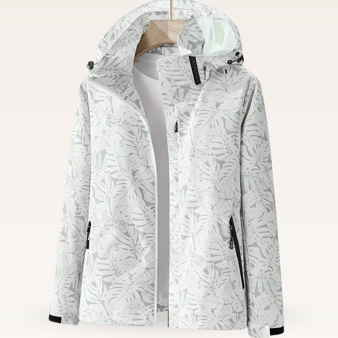 Veronika | Damen Freizeitjacke mit wasserabweisendem Blattmuster