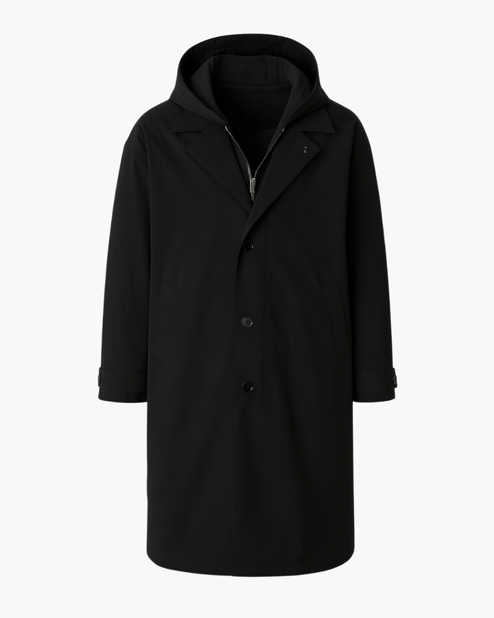 Kapuzen-Trenchcoat wasserabweisend und windabweisend