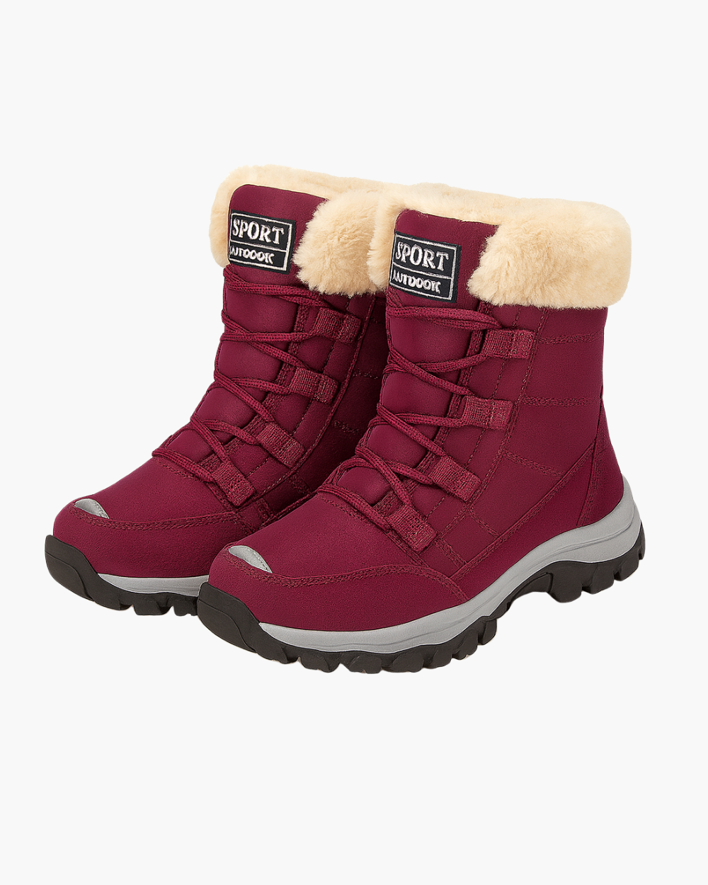 Gefütterte Schneestiefel mit rutschfester Sohle