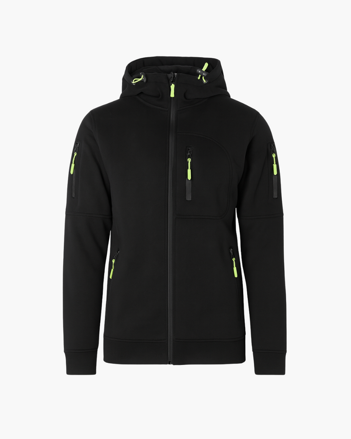 Tech-Fit Sweatjacke mit Reißverschlusstaschen