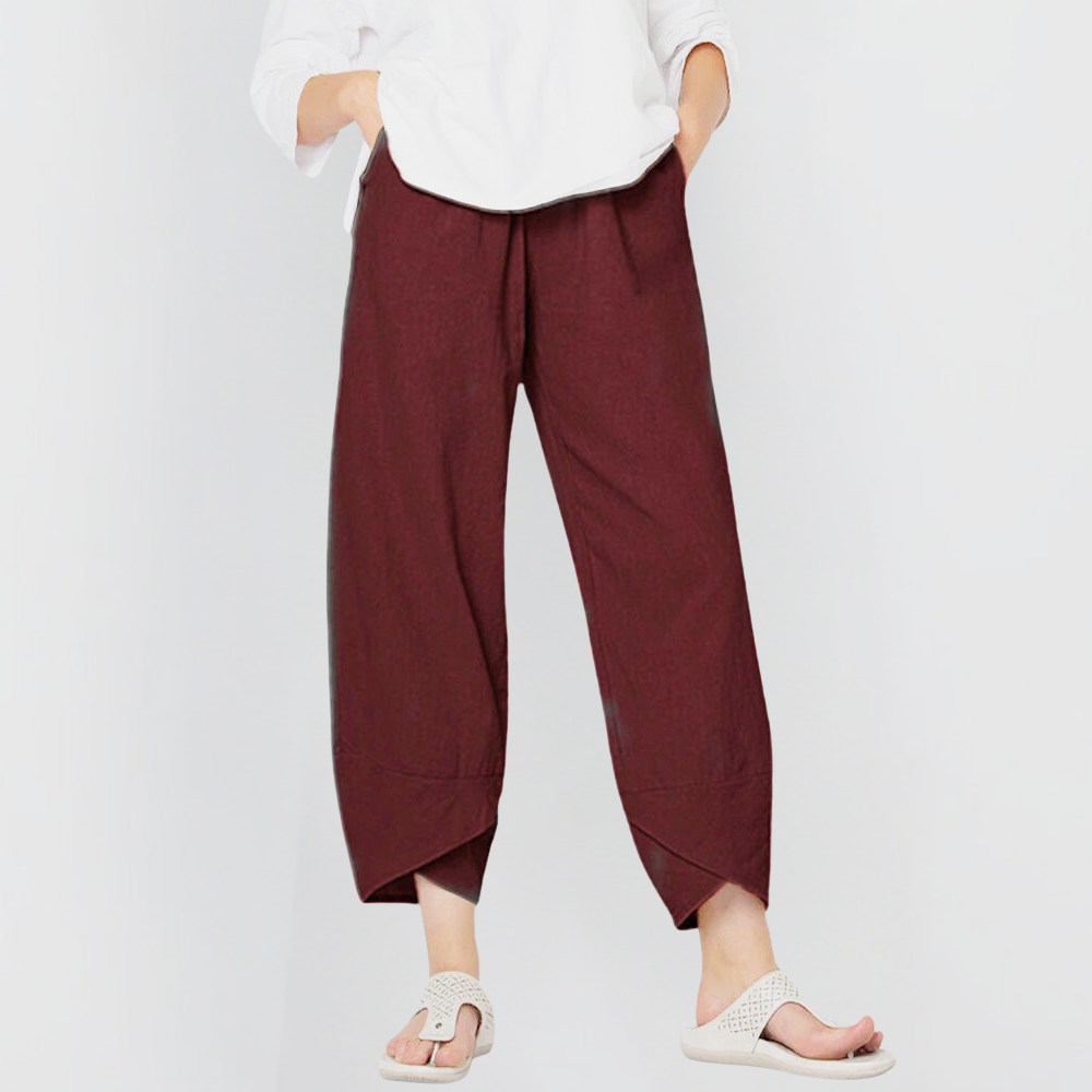 Netha Leinenhose Damen – Mühelose Wide-Leg-Hose