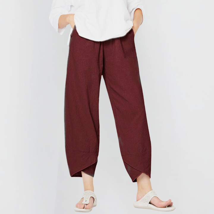 Netha Leinenhose Damen – Mühelose Wide-Leg-Hose