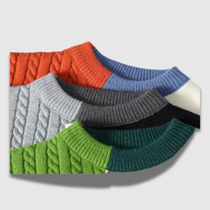 Maglia Uomo Elegante Scollo Rotondo Motivo Stampato