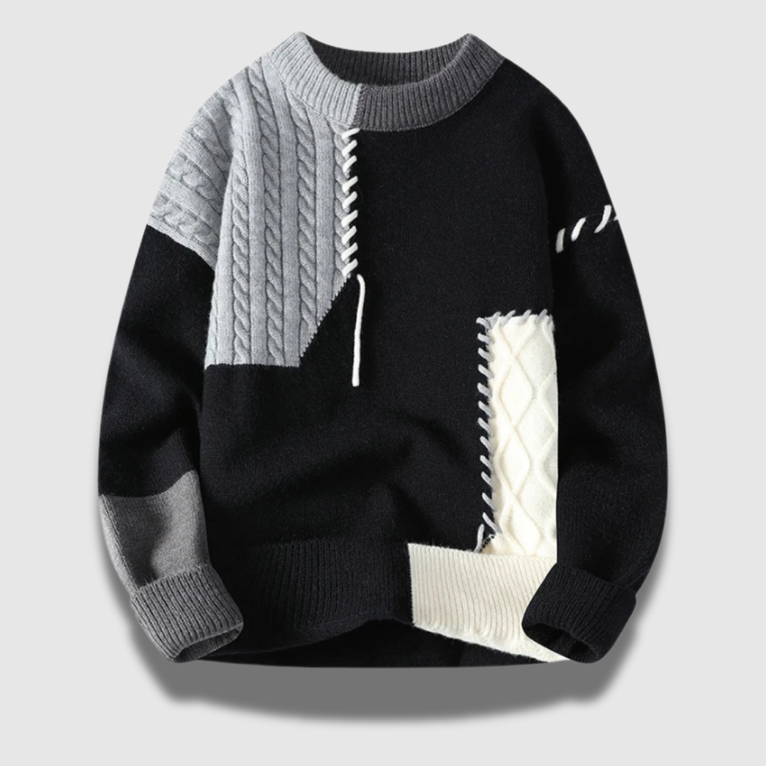 Maglia Uomo Elegante Scollo Rotondo Motivo Stampato