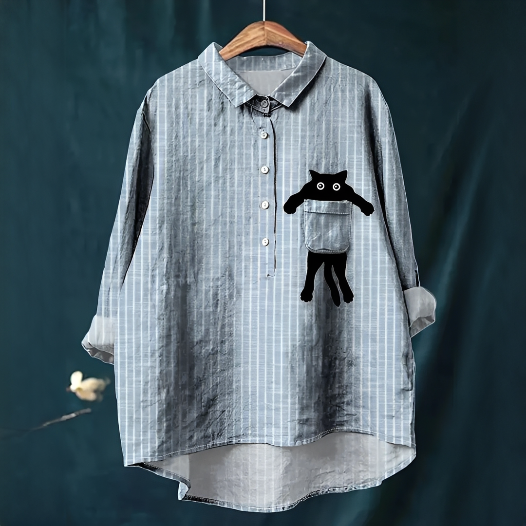 Natallia - Trendige Vintage-Bluse für Damen