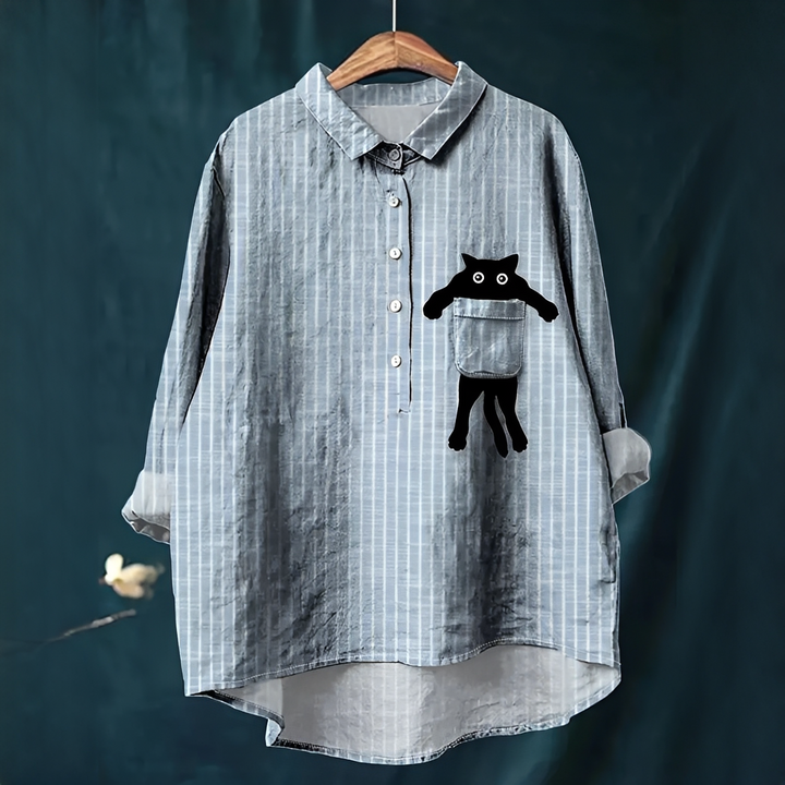 Natallia - Trendige Vintage-Bluse für Damen