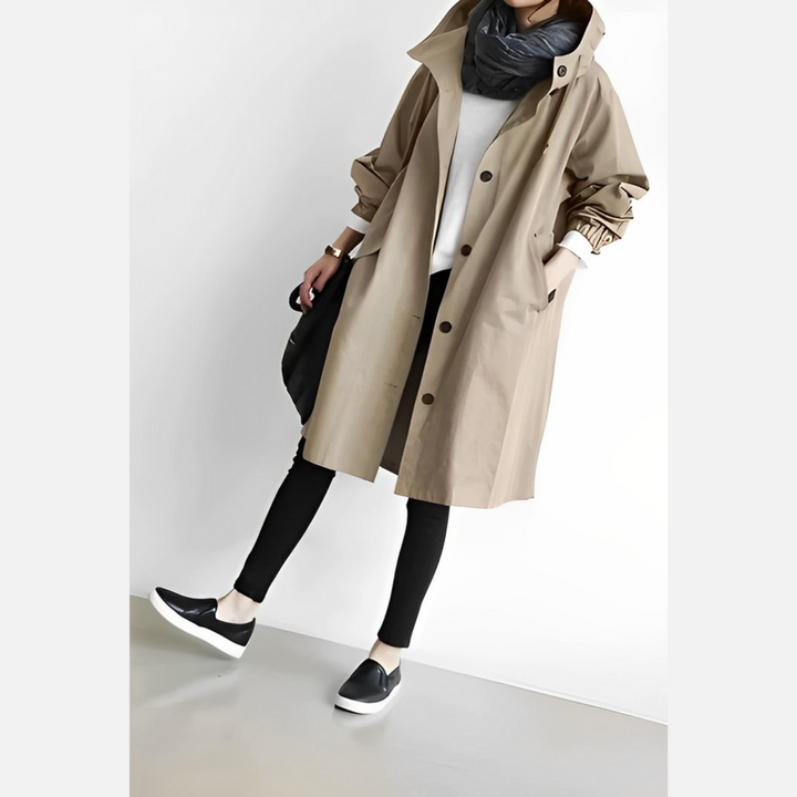 DuraCoat – Lange Windjacke mit Kapuze