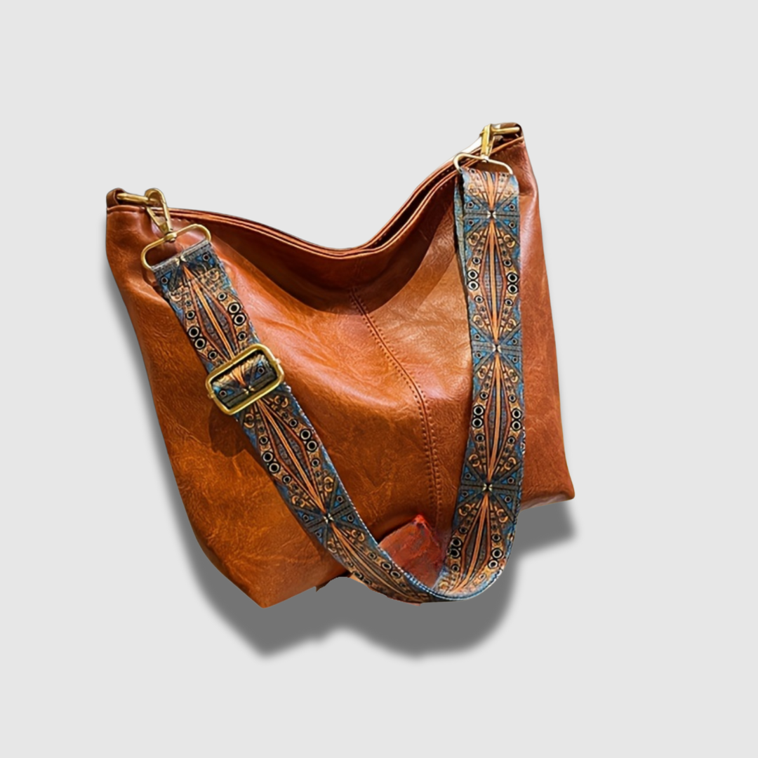 Borsa Tracolla Donna in Pelle Ricamata Stile Vintage Chic - Vesarelli