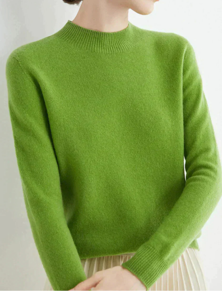 Nora – Damen Feinstrick Pullover mit Rundhalsausschnitt