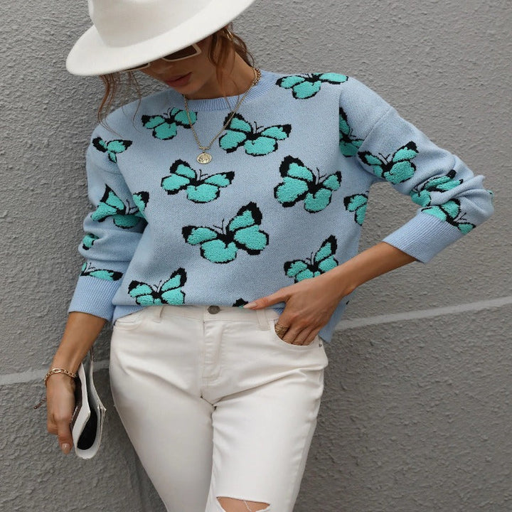 Vanessa - Pullover mit Schmetterlingsmuster