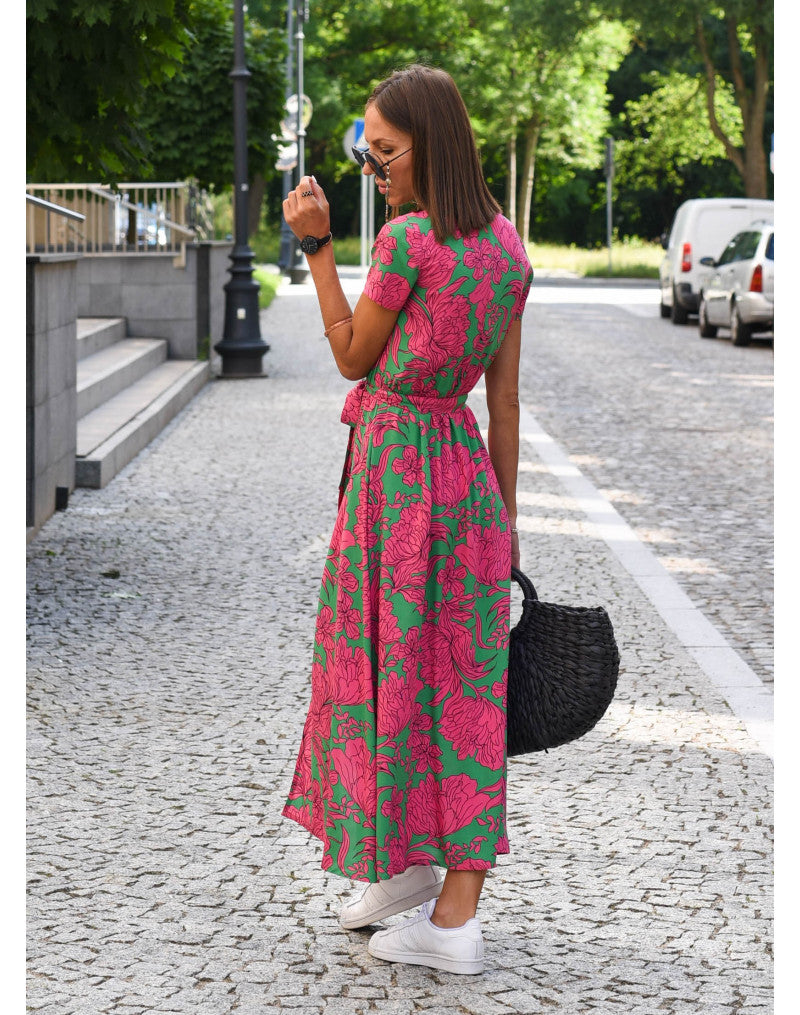 Veerle | Bequemes Wickelkleid mit Blumenmuster für Damen 0