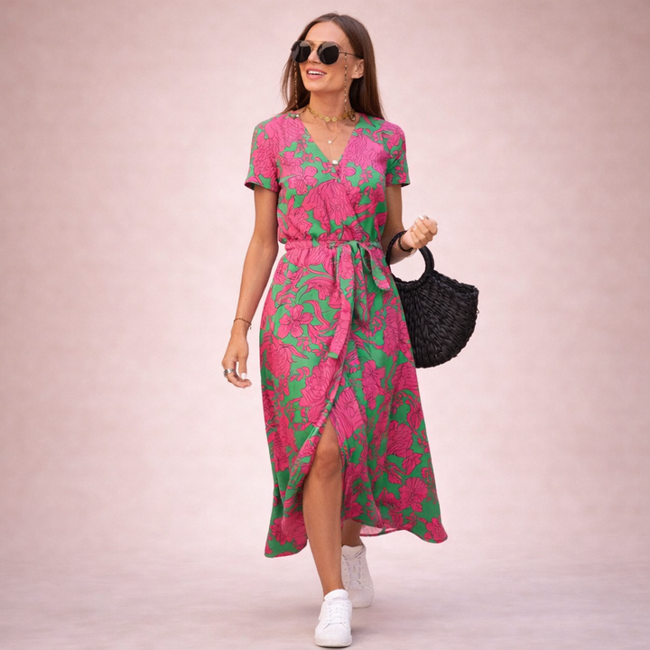 Veerle | Bequemes Wickelkleid mit Blumenmuster für Damen 3