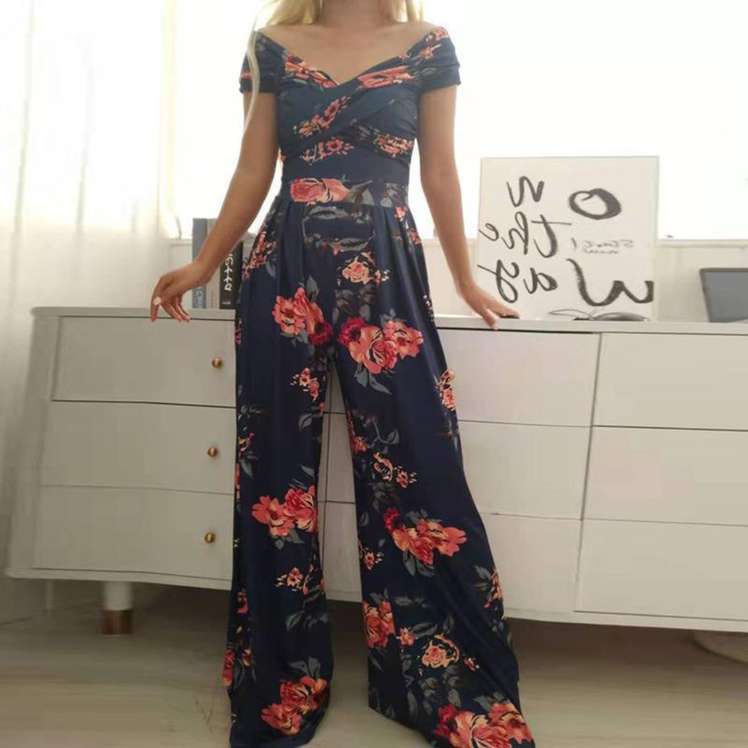 Vera | Eleganter Damen Jumpsuit – Schulterfrei, Weit Beinig & Festlich für Hochzeiten 5
