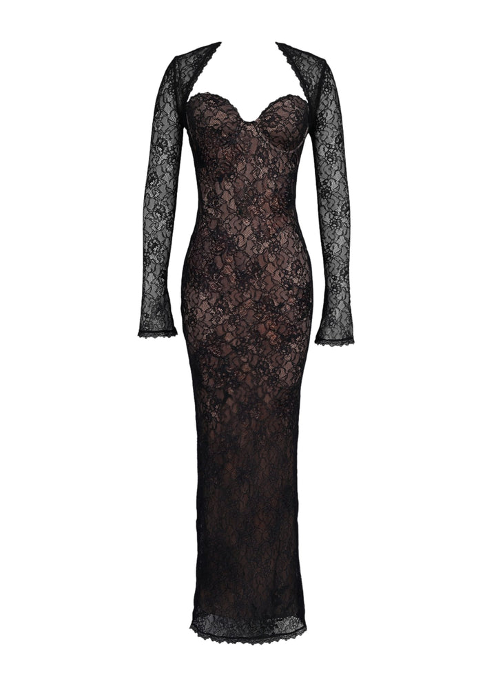 Vesper | Elegantes Maxikleid Festlich für Damen mit Spitze 0
