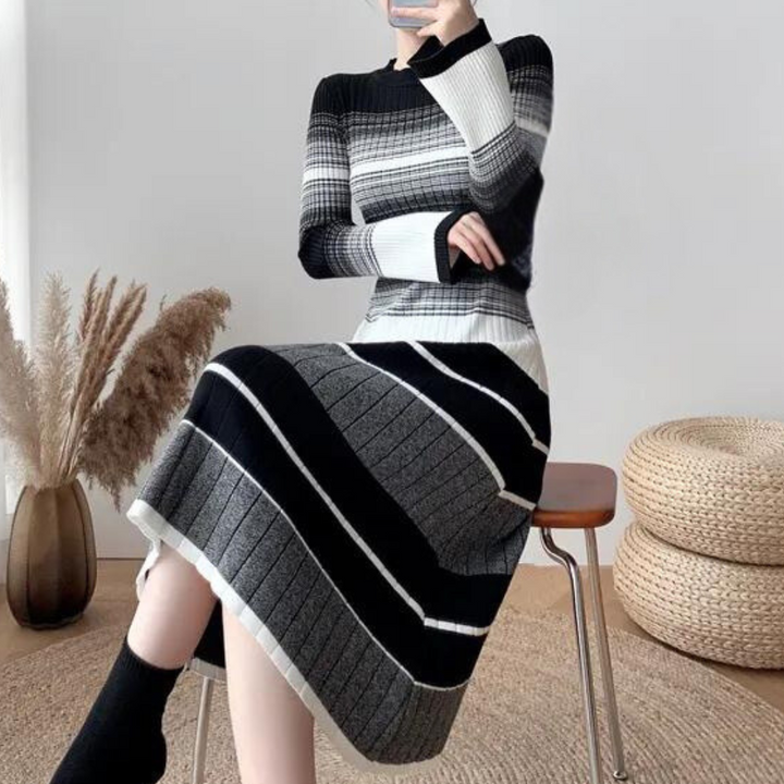 Vielseitiges Midikleid aus Strick für Frauen