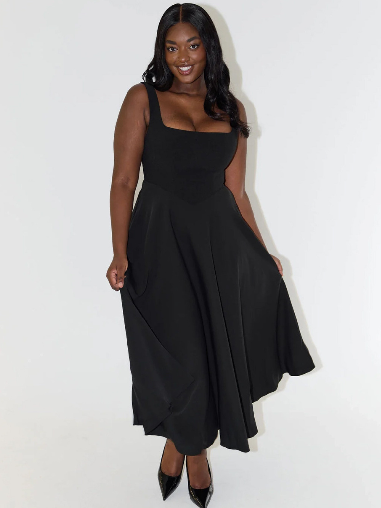 Viora | Elegantes Festliches Damenkleid Midi-Rock 8