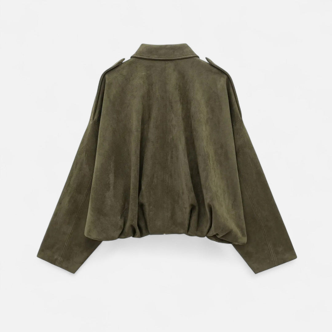 Viora | Stilvolle Bomberjacke in elegantem Wildleder-Look 8