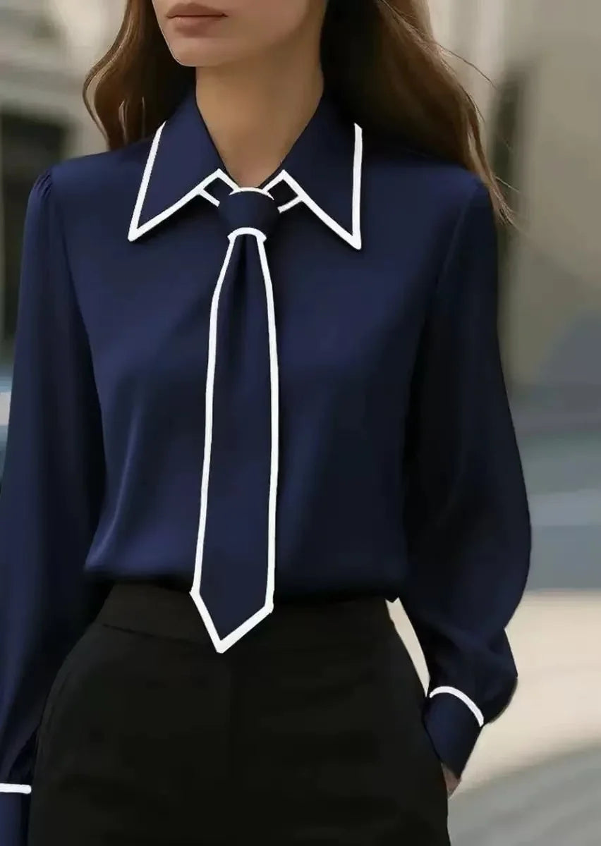 Vivia | Elegante Damenbluse mit Bindekragen – Weiße Bluse für Festliche Anlässe 4