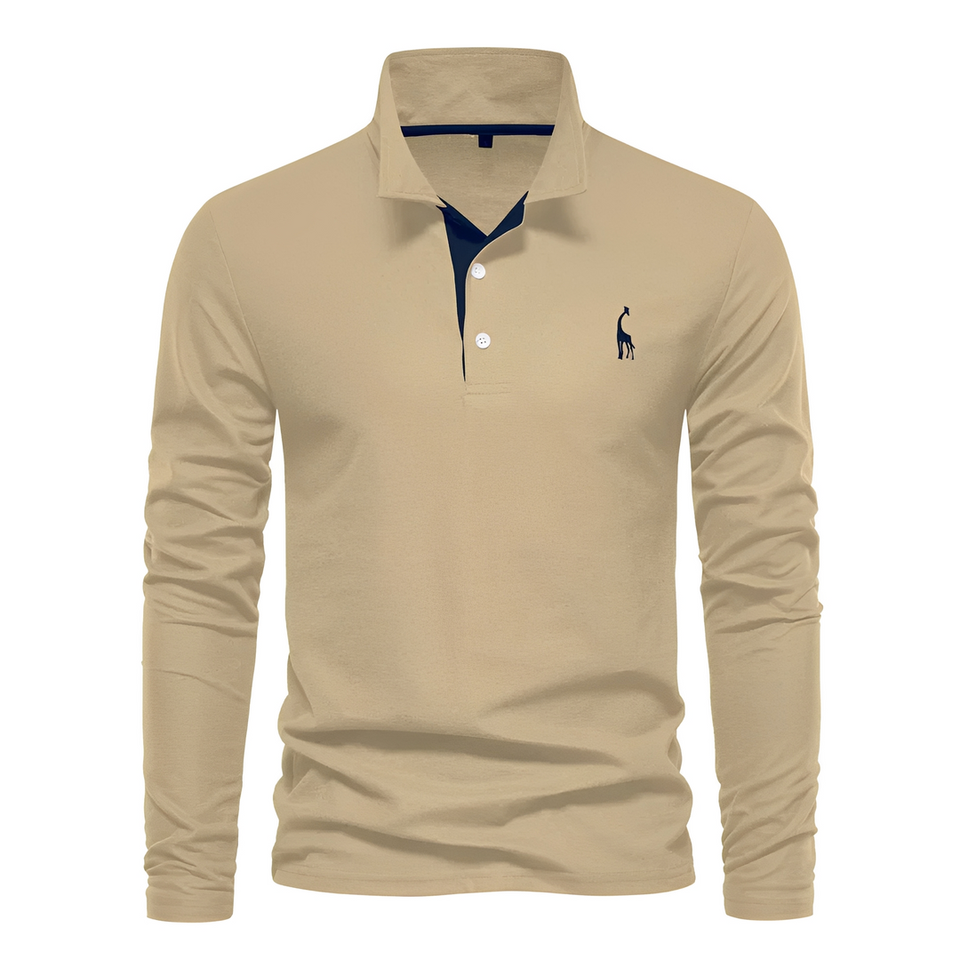 Antoine - Langarm-Polo für Herren