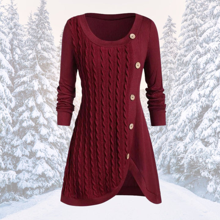 Warme und elegante Strickkleid - Lozenda