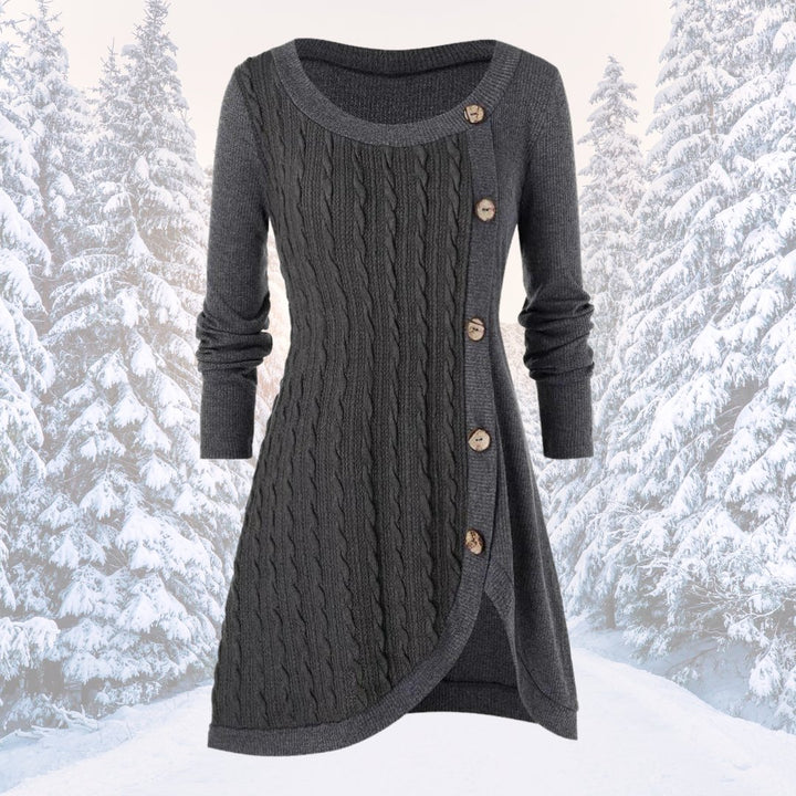 Warme und elegante Strickkleid - Lozenda