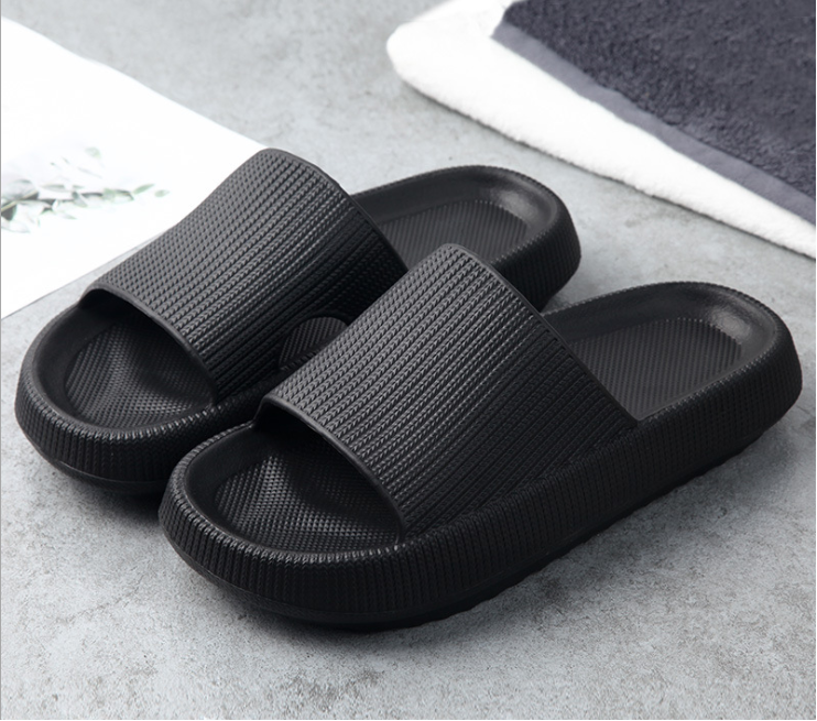 Badslipper für Damen und Herren mit dicker Sohle