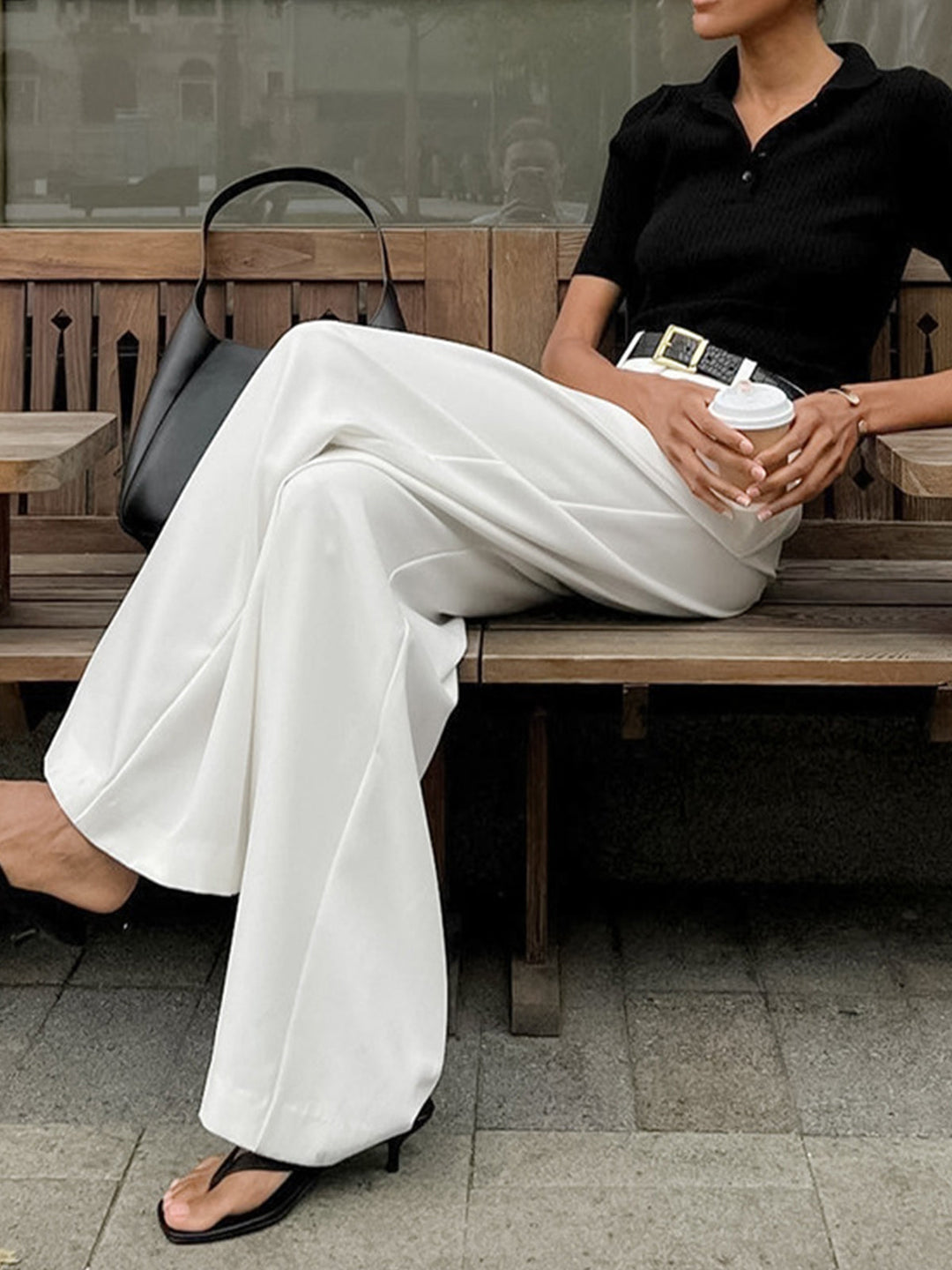 Weite Hosen Damen mit Gürtel